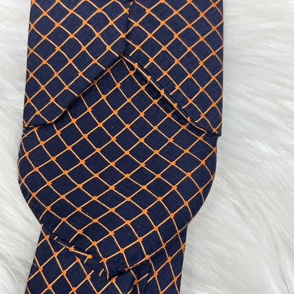DOLCEPUNTA Battaglia Geometric Silk Tie Men’s 59” inches Made In Italy - Picture 2 of 8